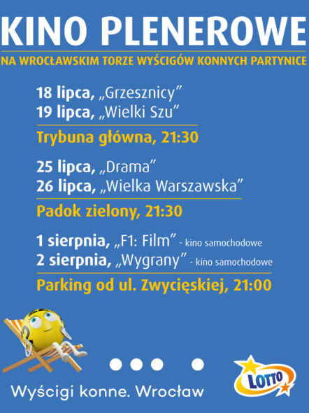 img: Kino plenerowe na Torze Partynice 18-19/07